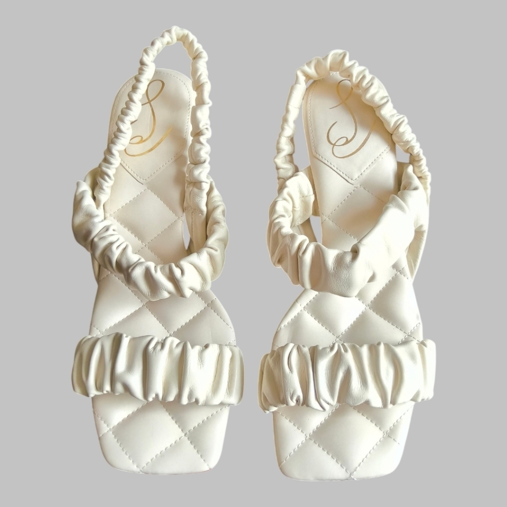 Sam Edelman Cream Heels Size 8.5 Woman’s - Picture 6 of 10